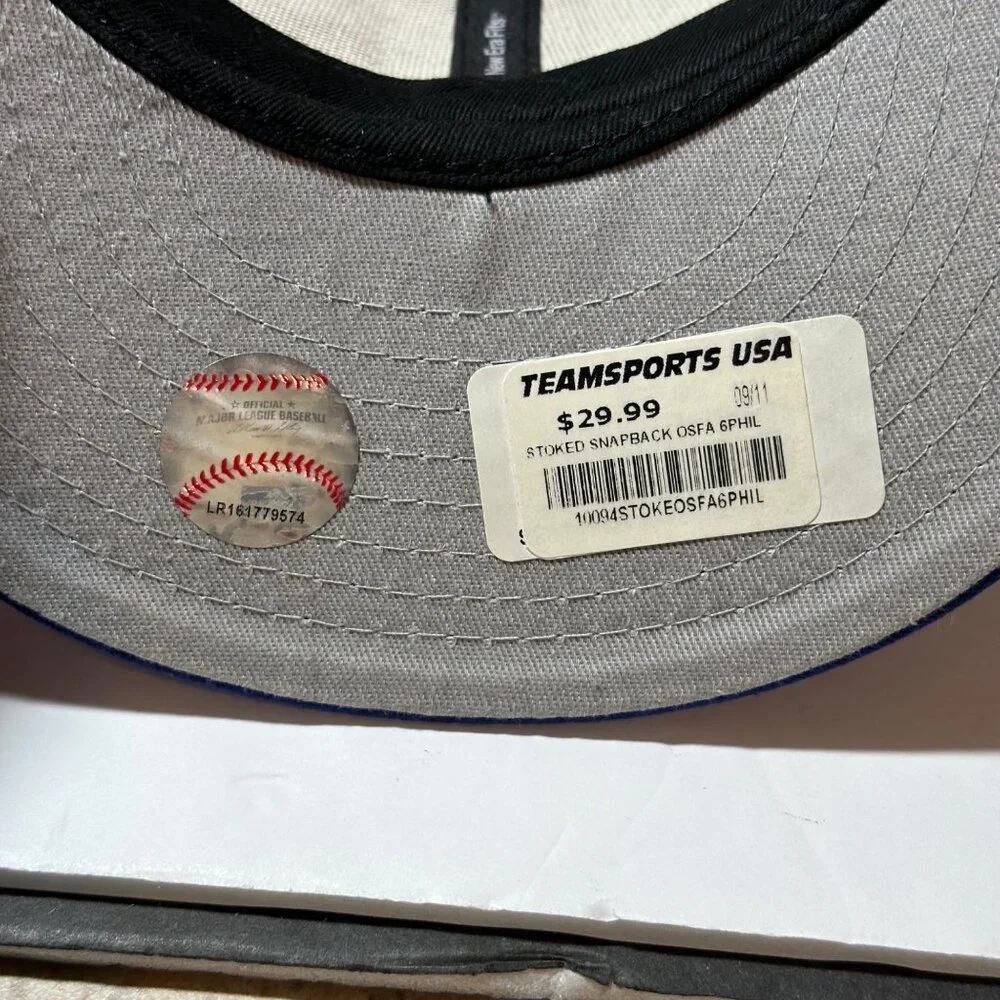 New Era 9Fifity Philadelphia Phillies Hat MLB Snapback Spell Out Vintage Cap NWT - Picture 10 of 10